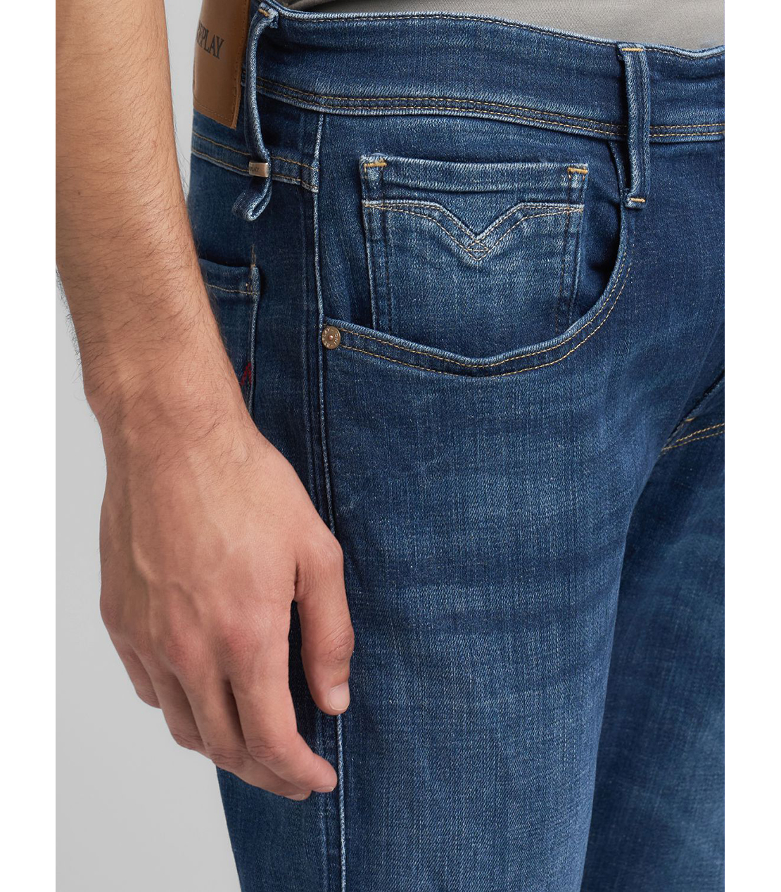 AGED 5 YEARS スリムフィット ANBASS オーガニックコットンデニム 詳細画像 ダークブルー 5